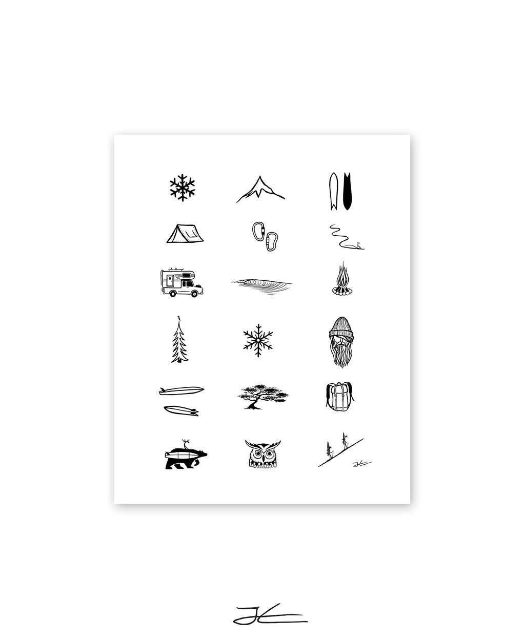 Adventure Icons Season 1 - Print/ Framed Print