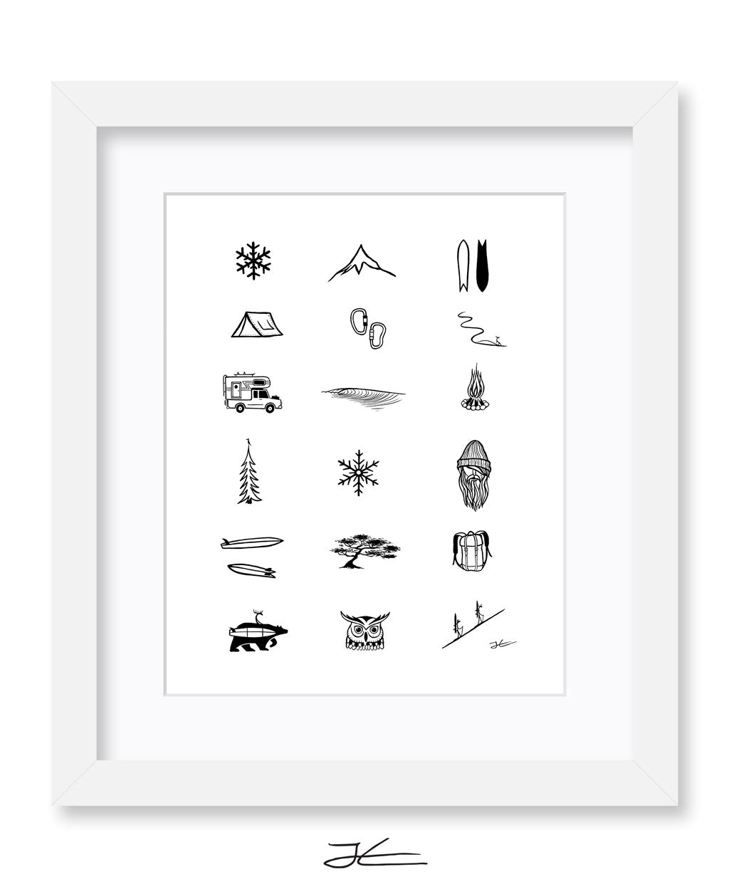 Adventure Icons Season 1 - Print/ Framed Print