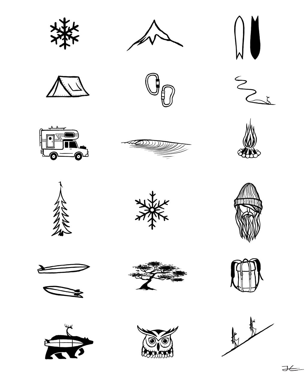 Adventure Icons Season 1 - Print/ Framed Print