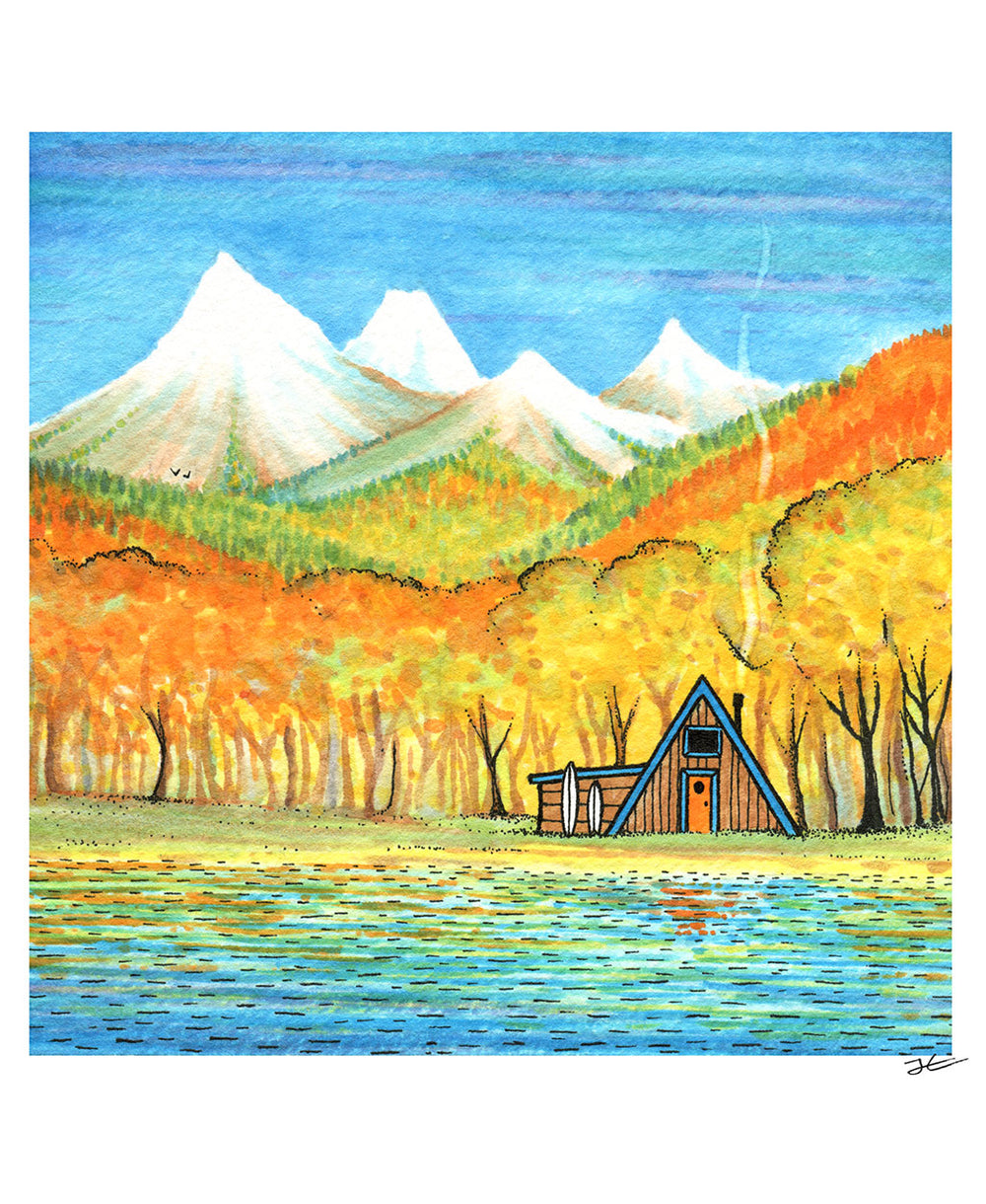 Autumn Cabin - Print/ Framed Print