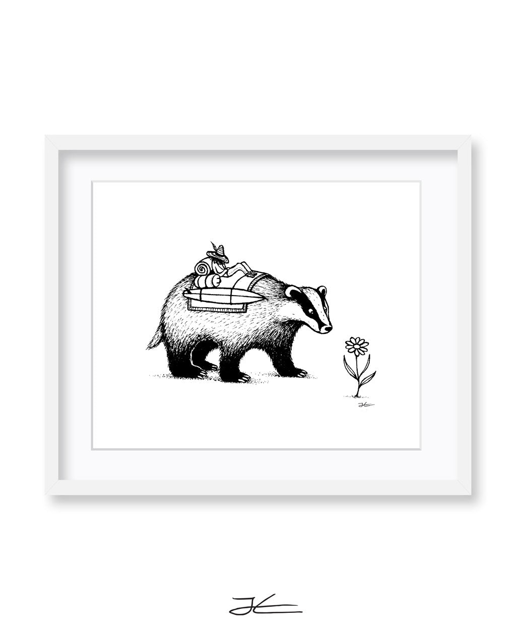 Badger Surf Trip - Print/ Framed Print