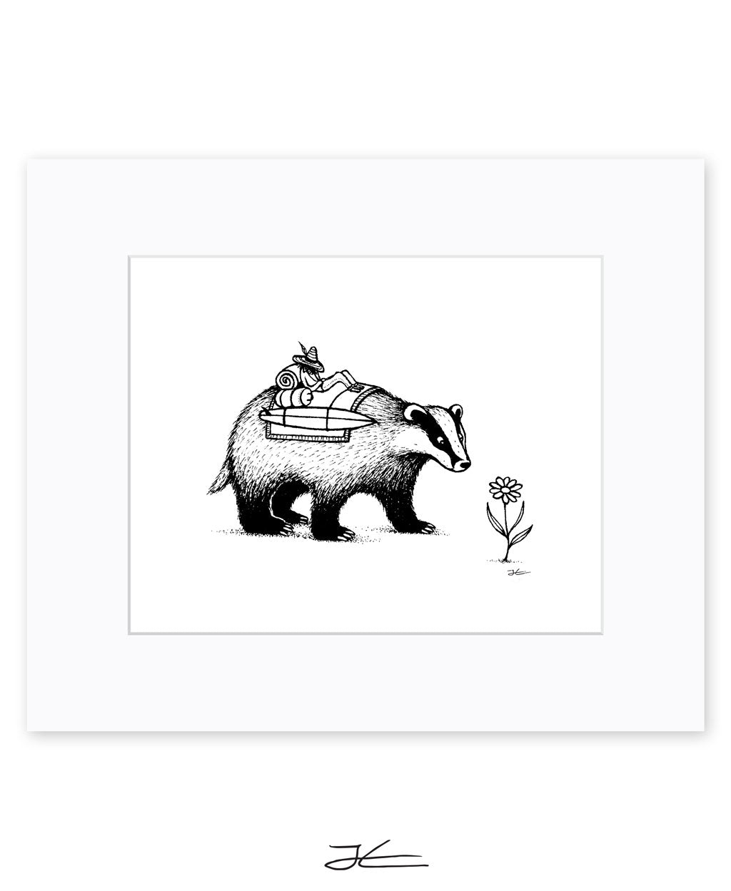 Badger Surf Trip - Print/ Framed Print