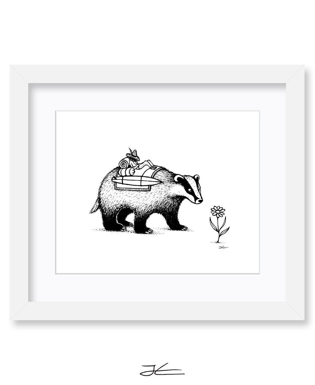 Badger Surf Trip - Print/ Framed Print