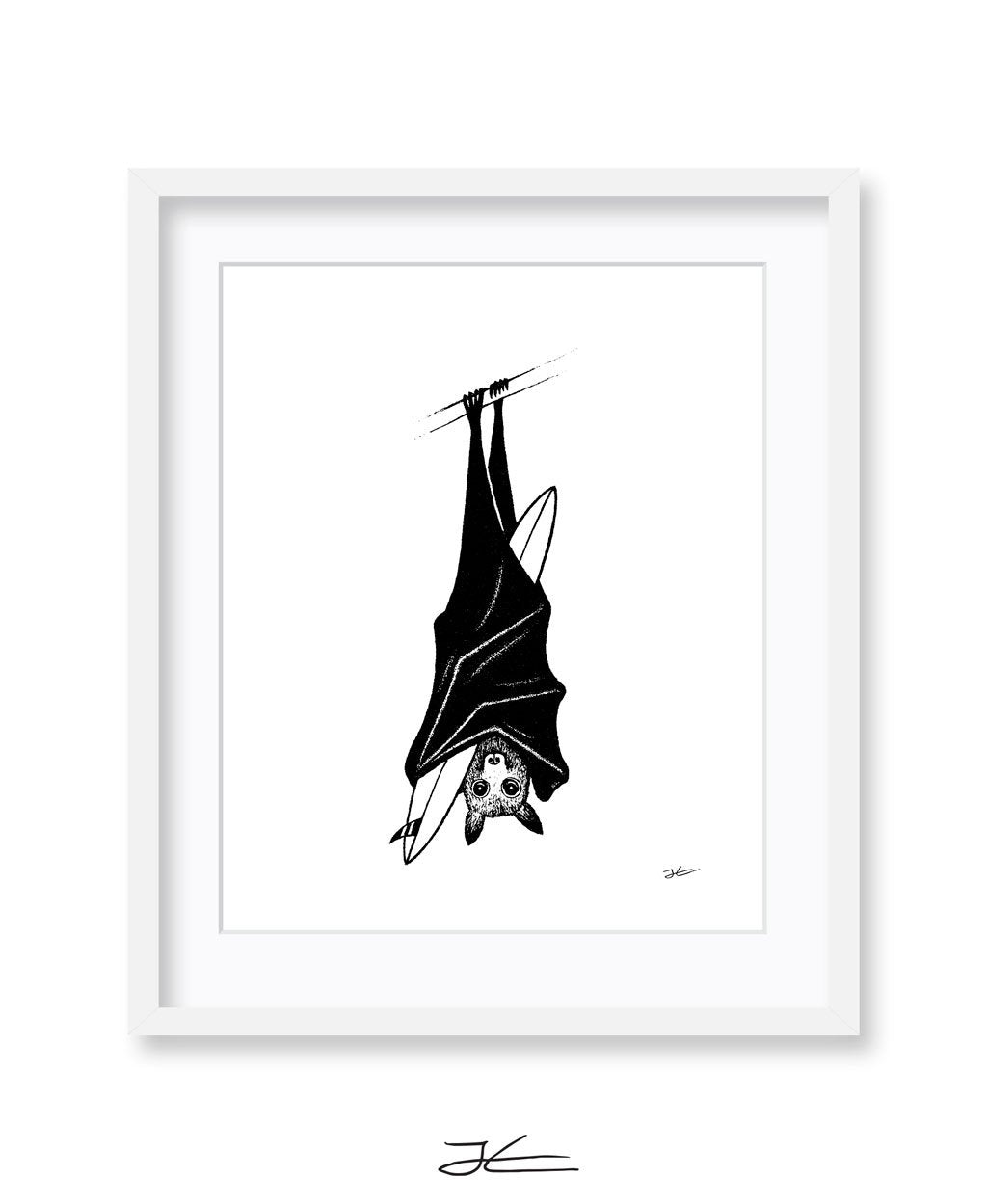 Inktober Bat - Print/ Framed Print