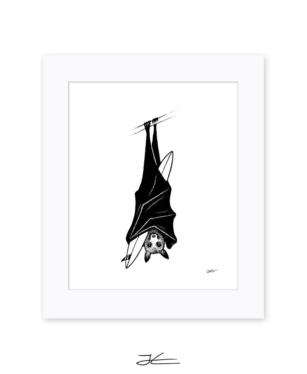 Inktober Bat - Print/ Framed Print