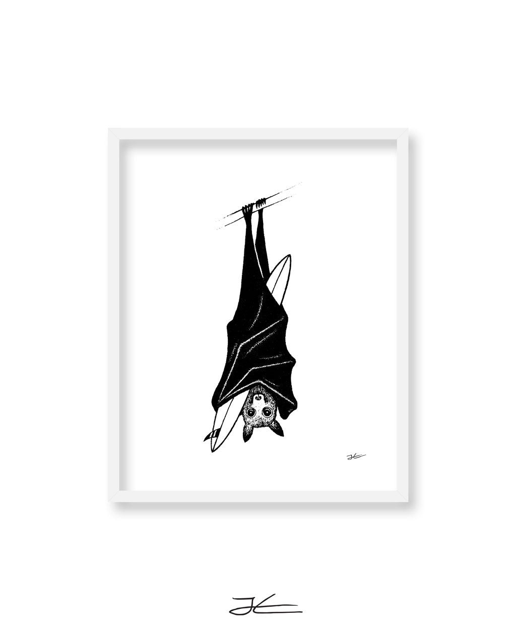 Inktober Bat - Print/ Framed Print