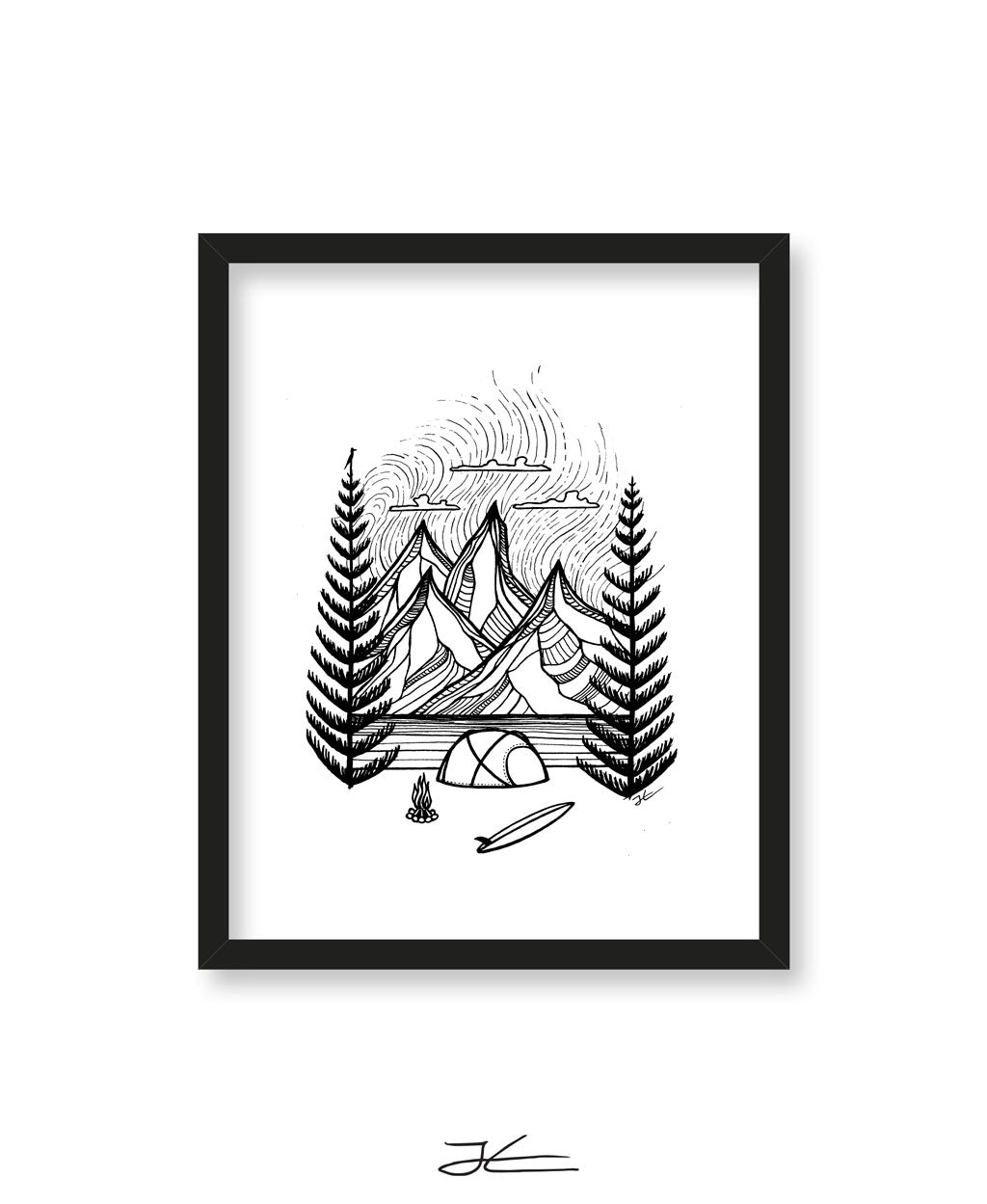 Between Two Pines - Print/ Framed Print