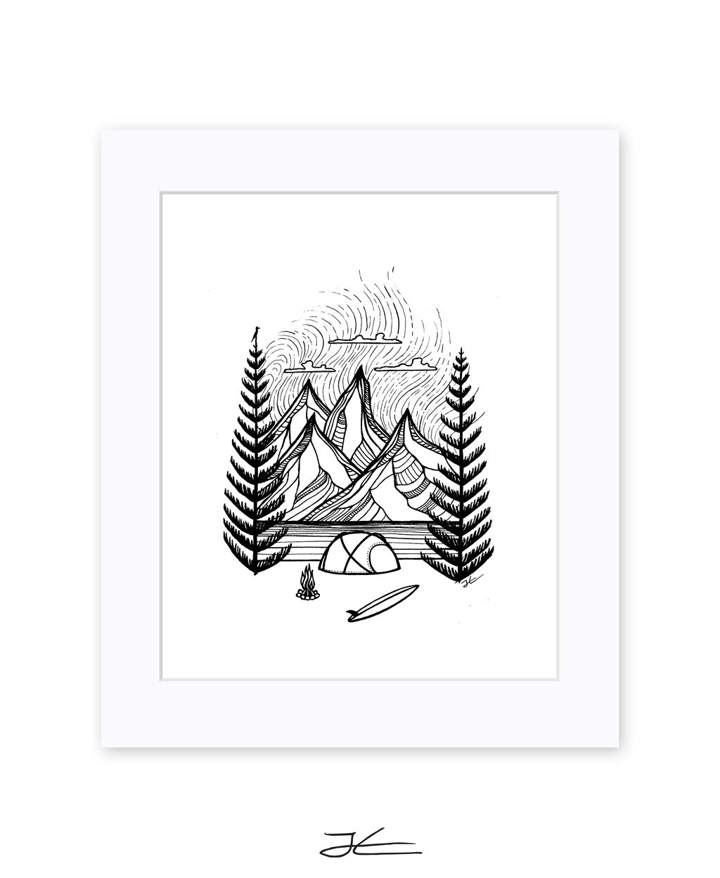 Between Two Pines - Print/ Framed Print