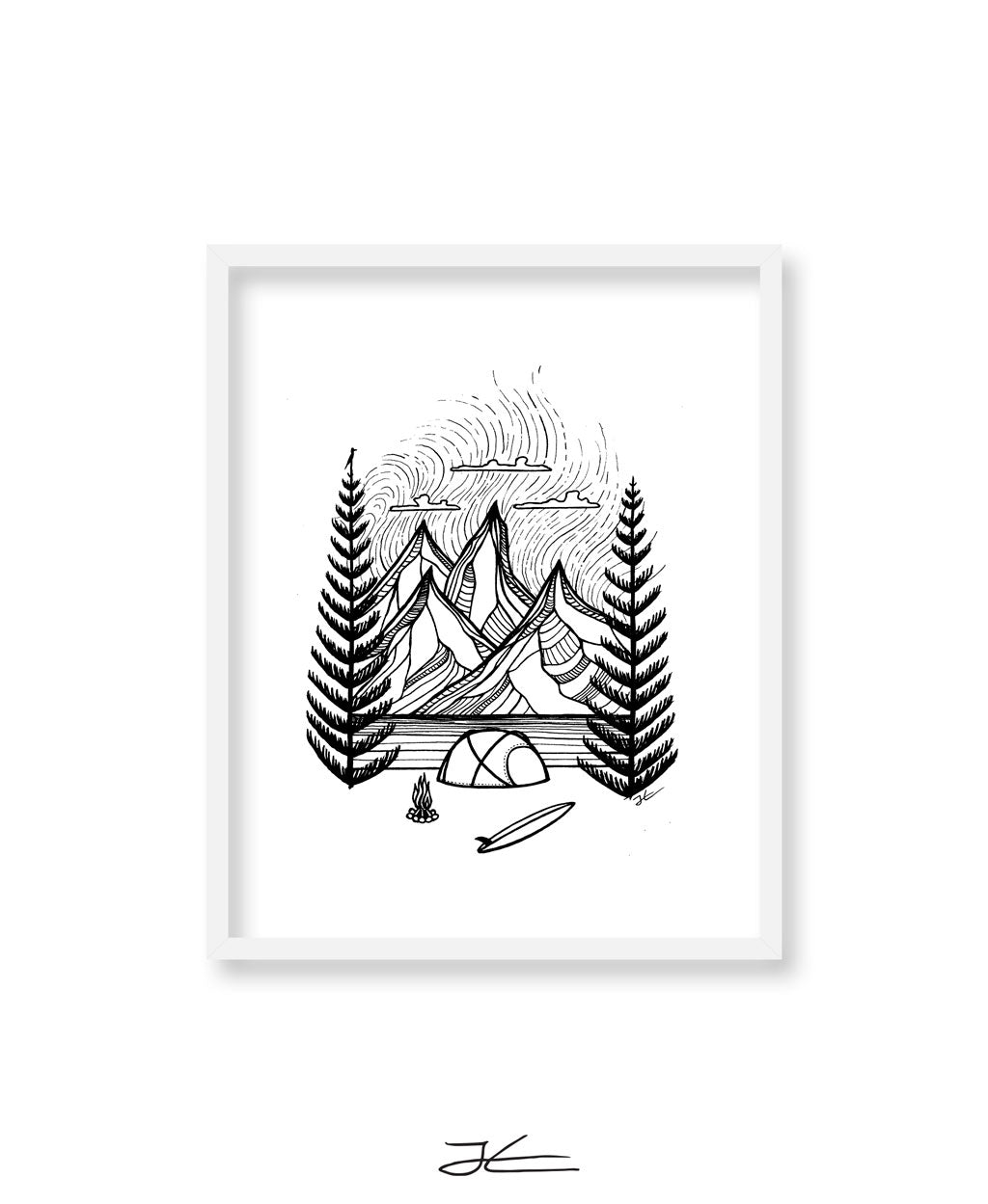Between Two Pines - Print/ Framed Print