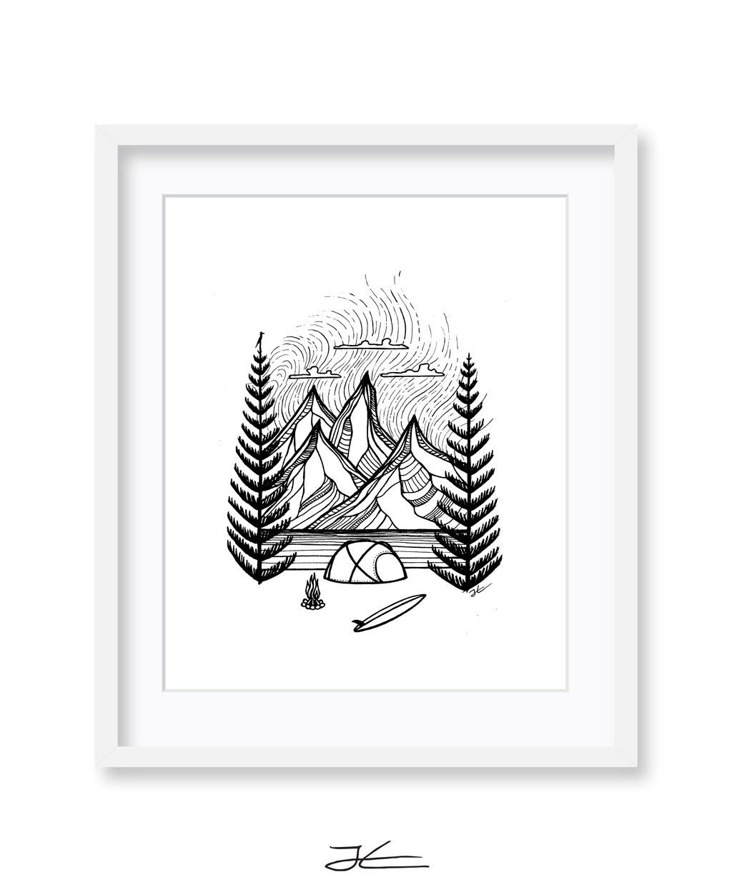 Between Two Pines - Print/ Framed Print
