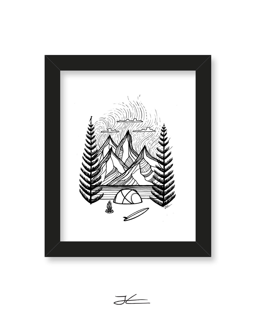 Between Two Pines - Print/ Framed Print