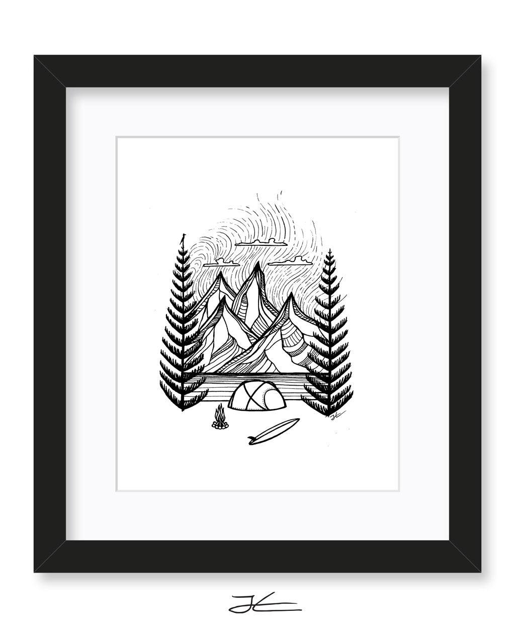 Between Two Pines - Print/ Framed Print