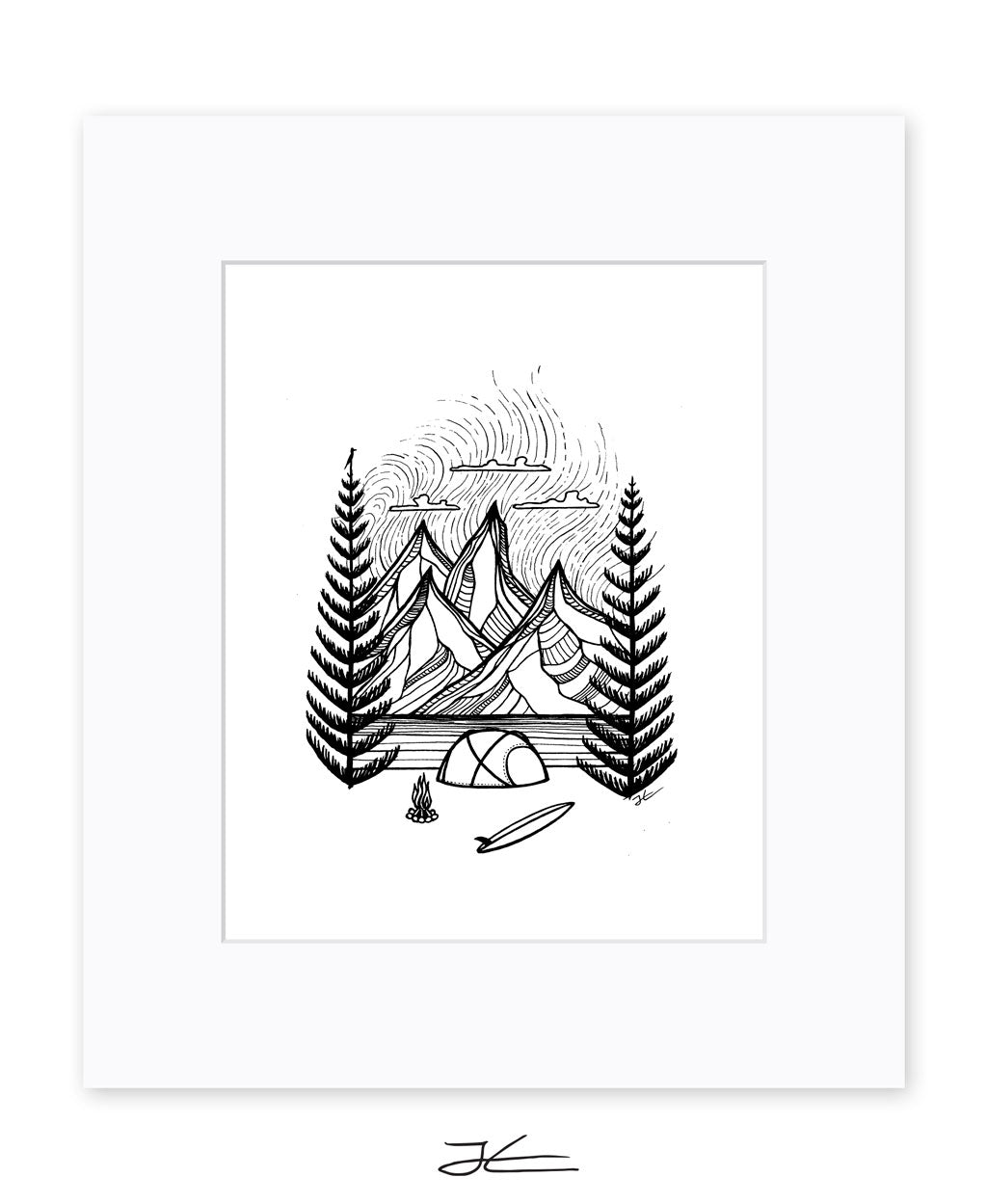 Between Two Pines - Print/ Framed Print