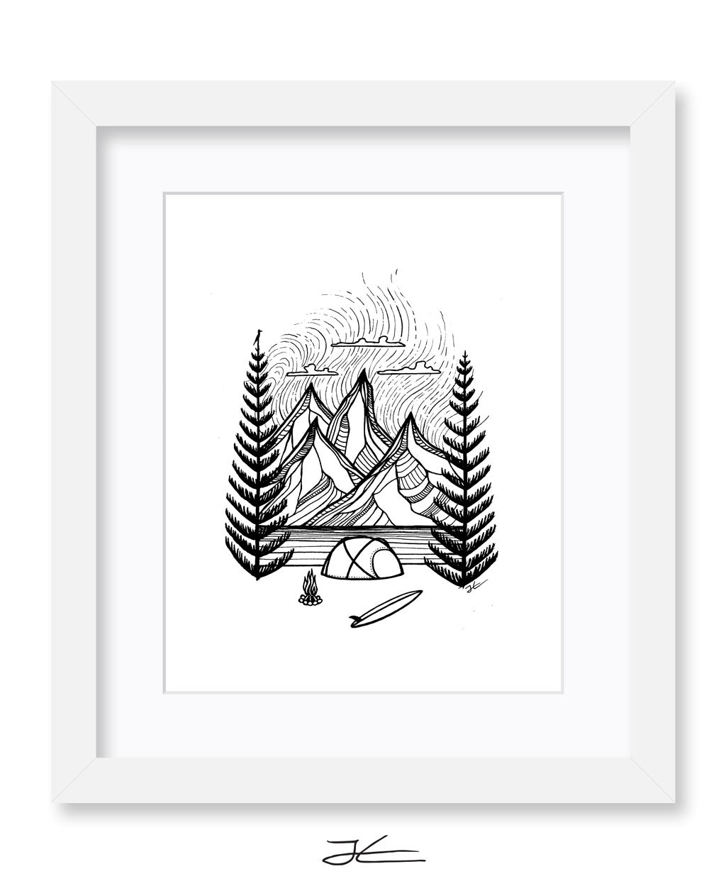 Between Two Pines - Print/ Framed Print