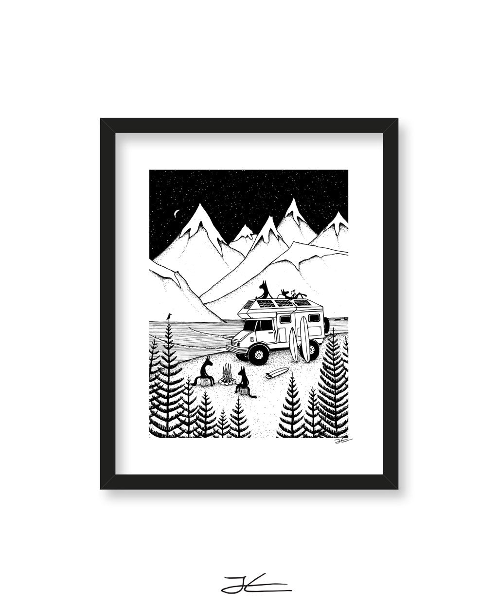 
                  
                    Camping With Dogs - Print/ Framed Print
                  
                
