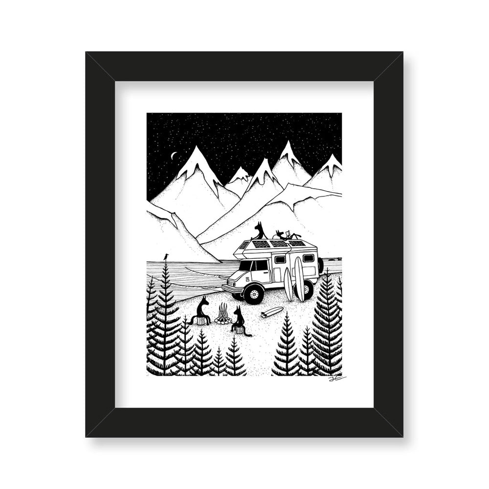 
                  
                    Camping With Dogs - Print/ Framed Print
                  
                