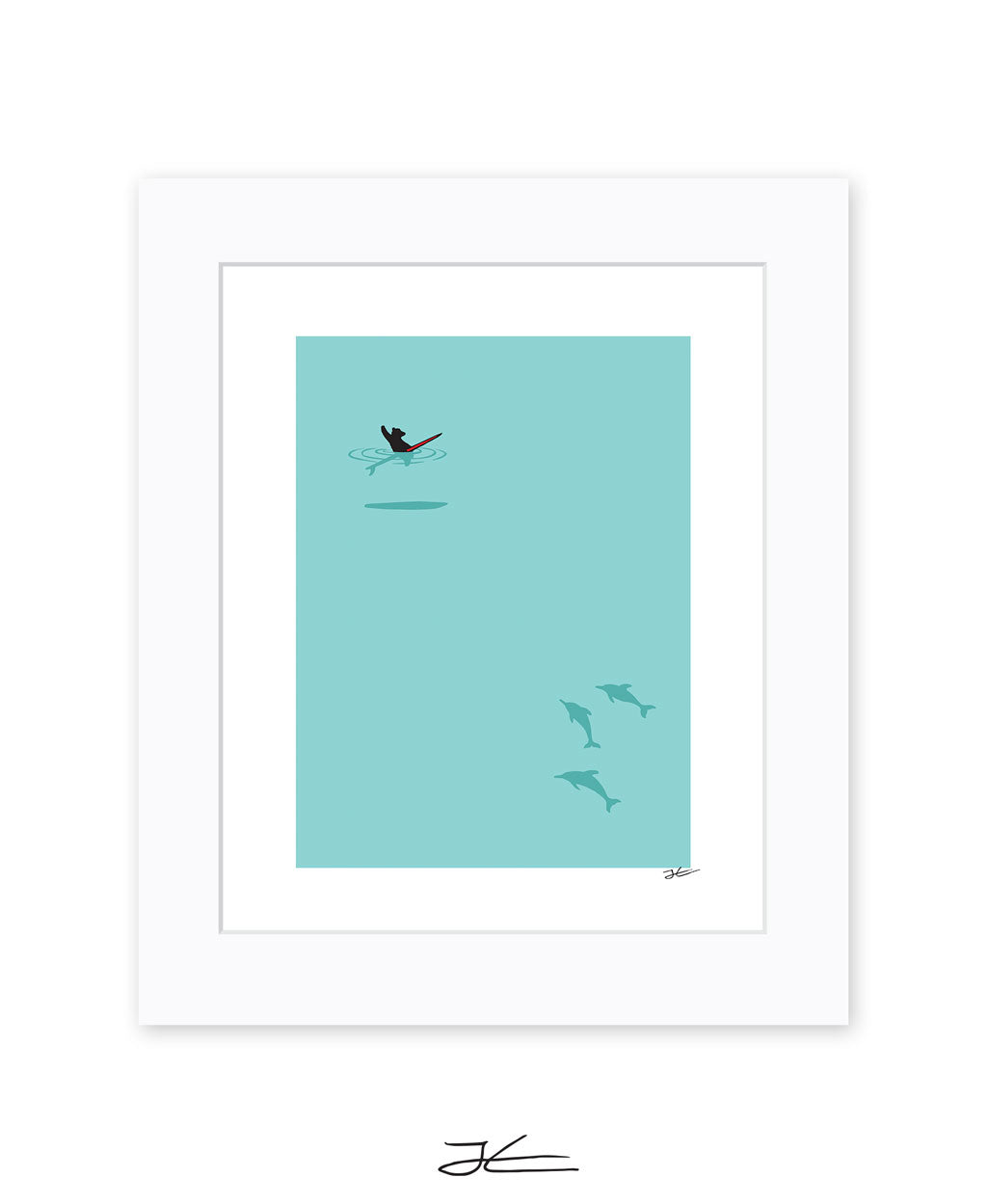 Dolphin and Bear - Print/ Framed Print