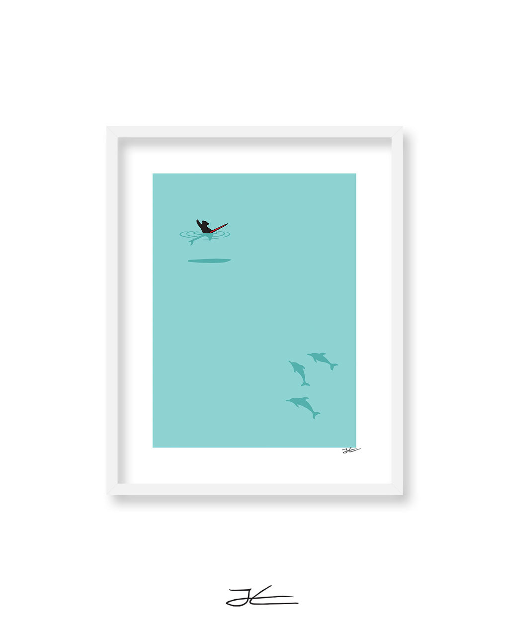 Dolphin and Bear - Print/ Framed Print