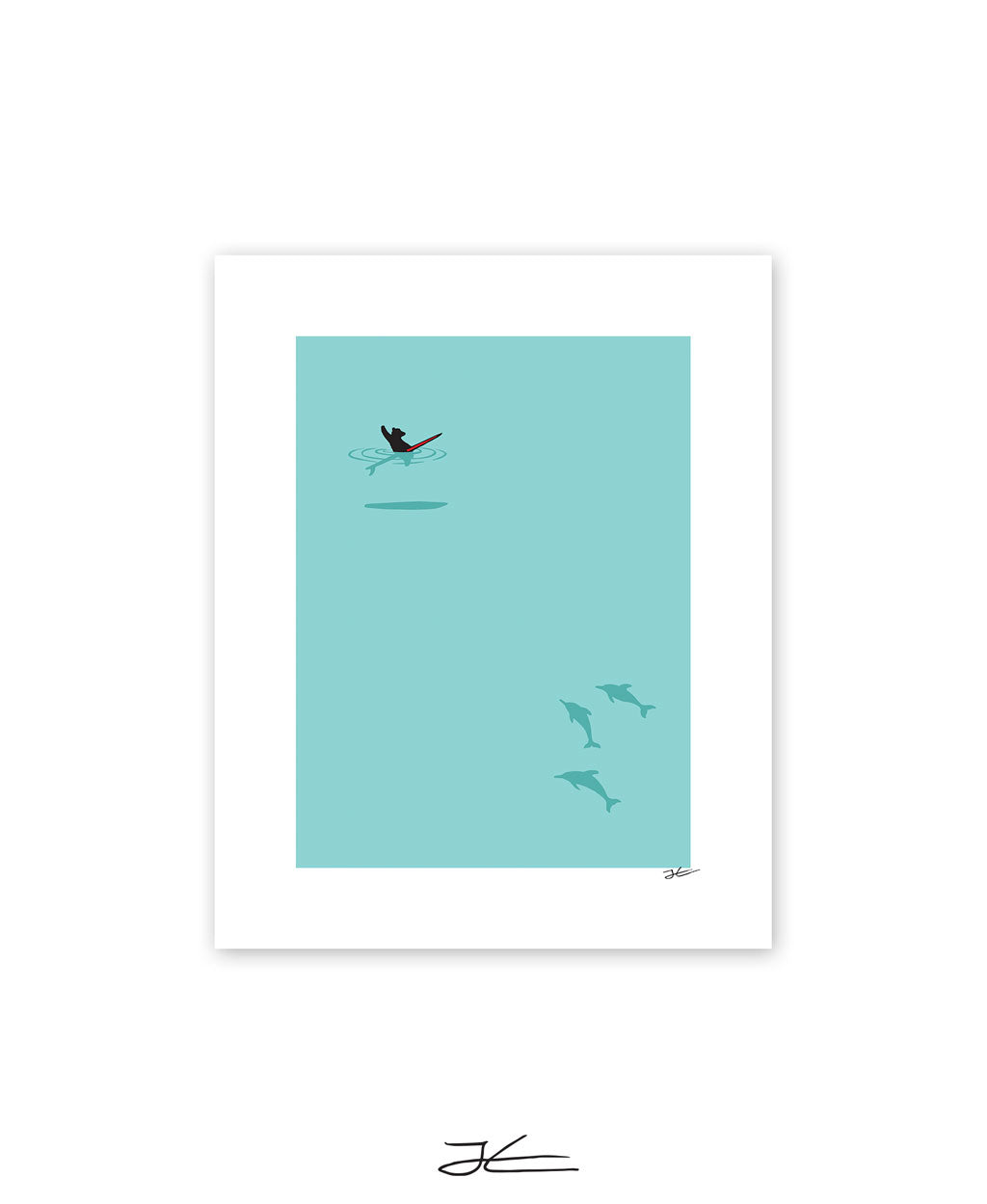 Dolphin and Bear - Print/ Framed Print