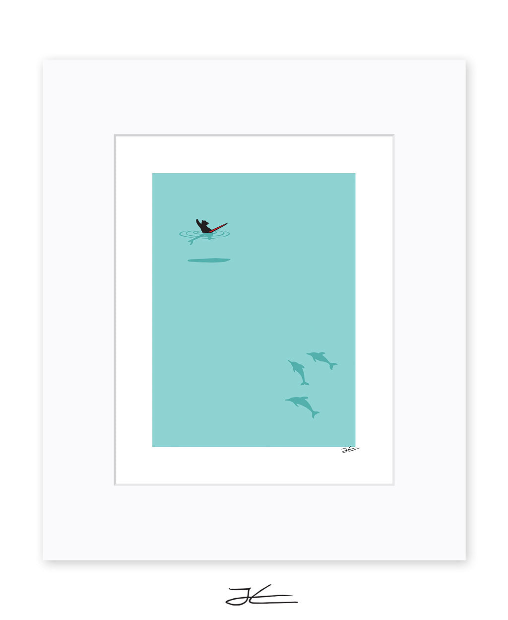 Dolphin and Bear - Print/ Framed Print