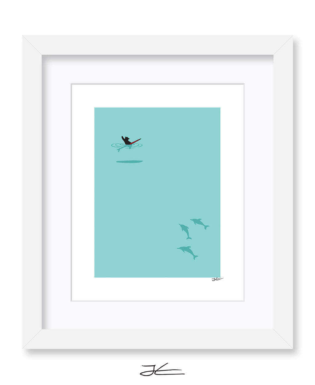 Dolphin and Bear - Print/ Framed Print