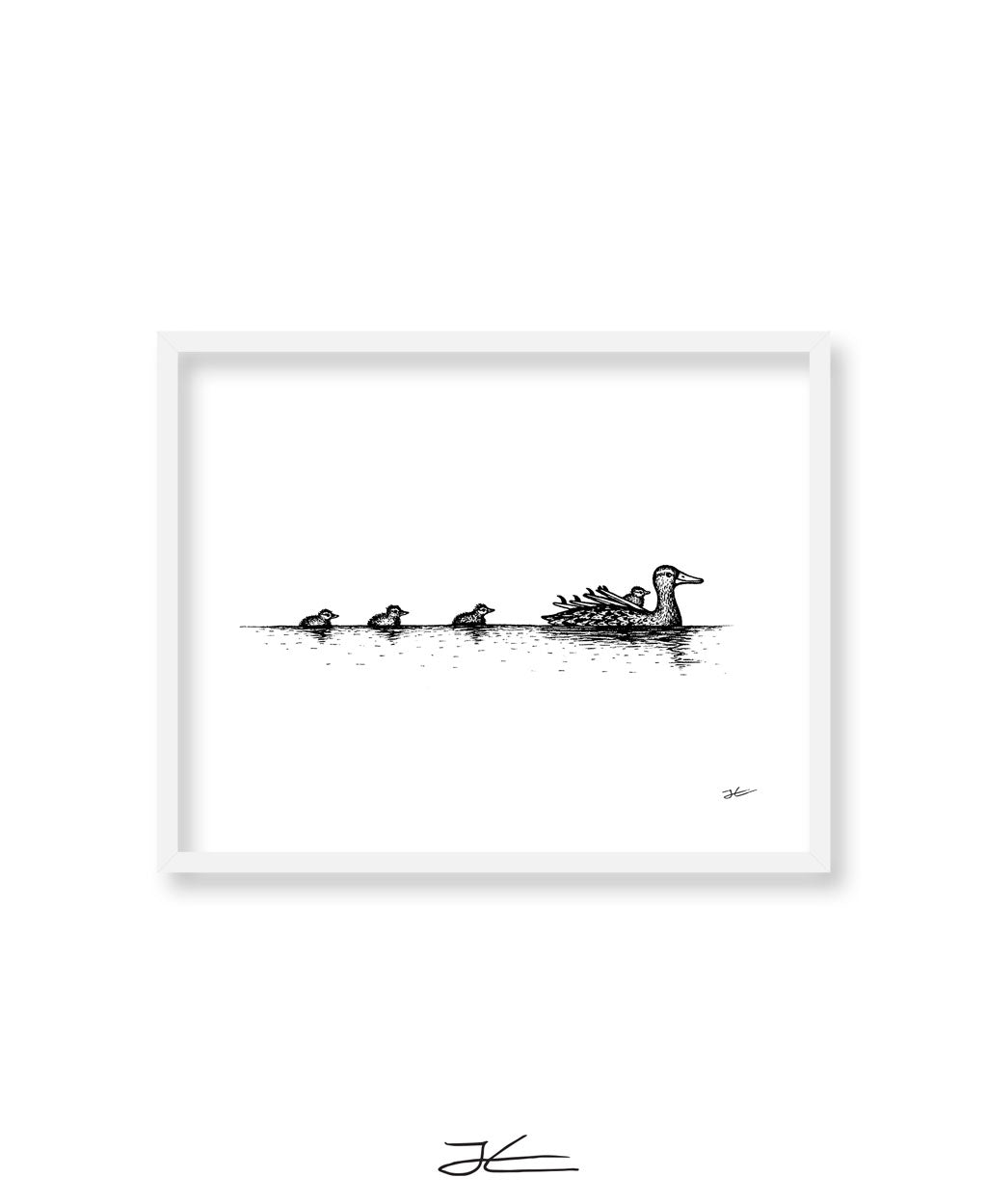 Inktober Ducks - Print/ Framed Print
