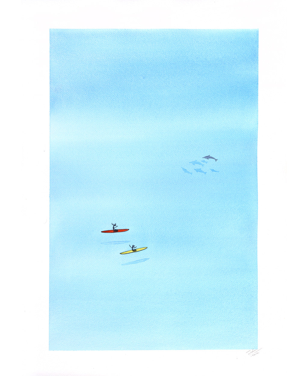 Enjoy The Sea. Original signed illustration - SOLD OUT