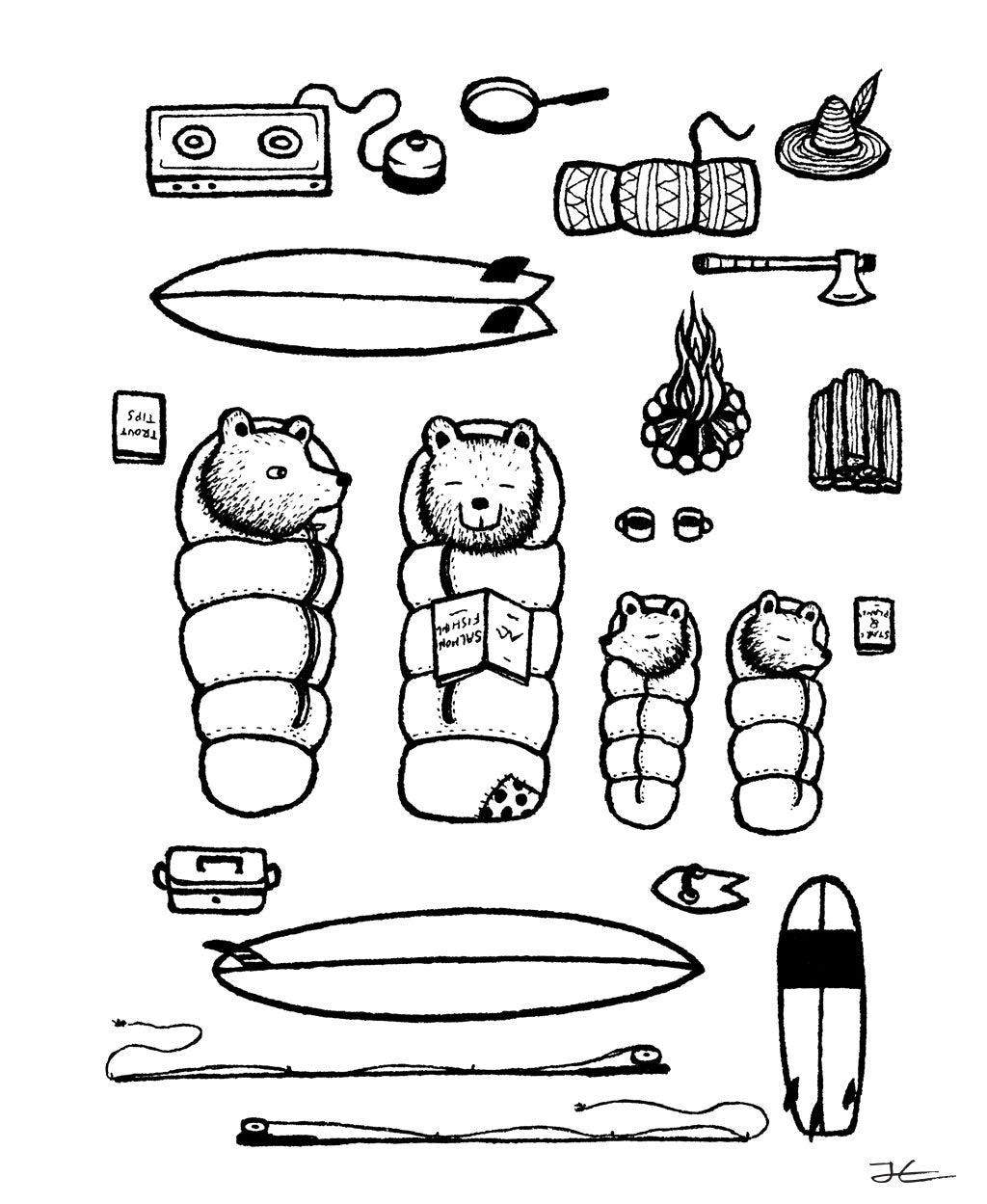 Family Surf Trip - Print/ Framed Print