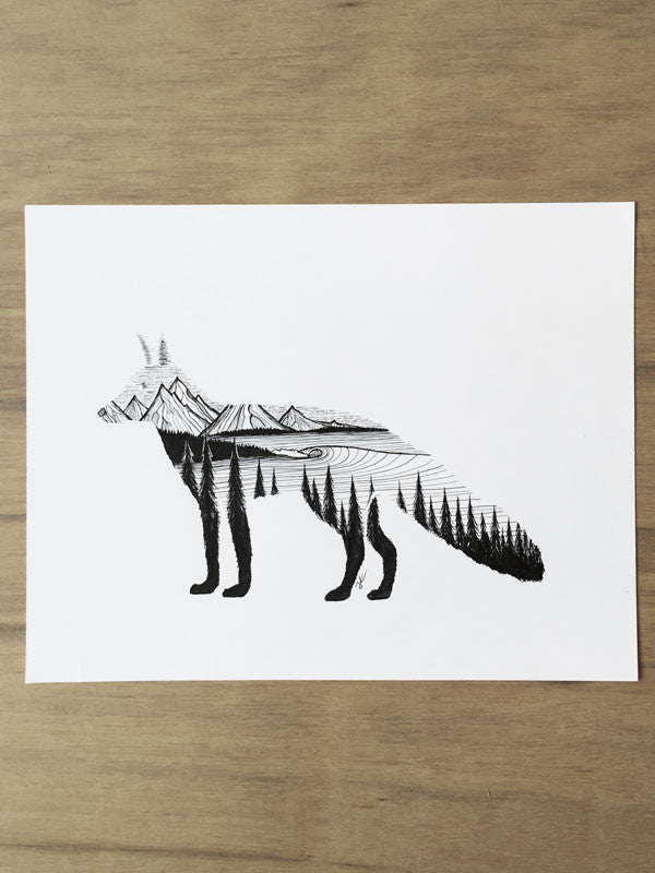 Fox Dreams. Signed Original illustration - SOLD OUT