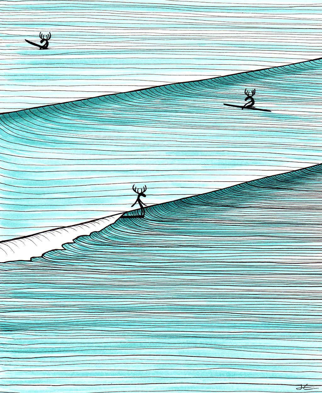 Hang Moose - Print/ Framed Print