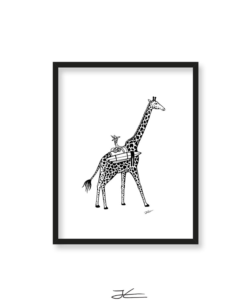 
                  
                    Giraffe Surf Trip - Print/ Framed Print
                  
                