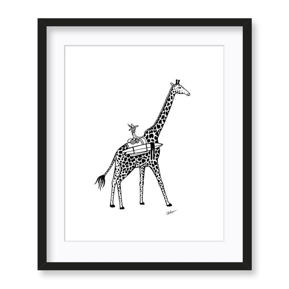 
                  
                    Giraffe Surf Trip - Print/ Framed Print
                  
                