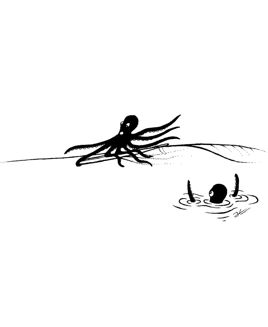 Inktober Octopus - Print/ Framed Print