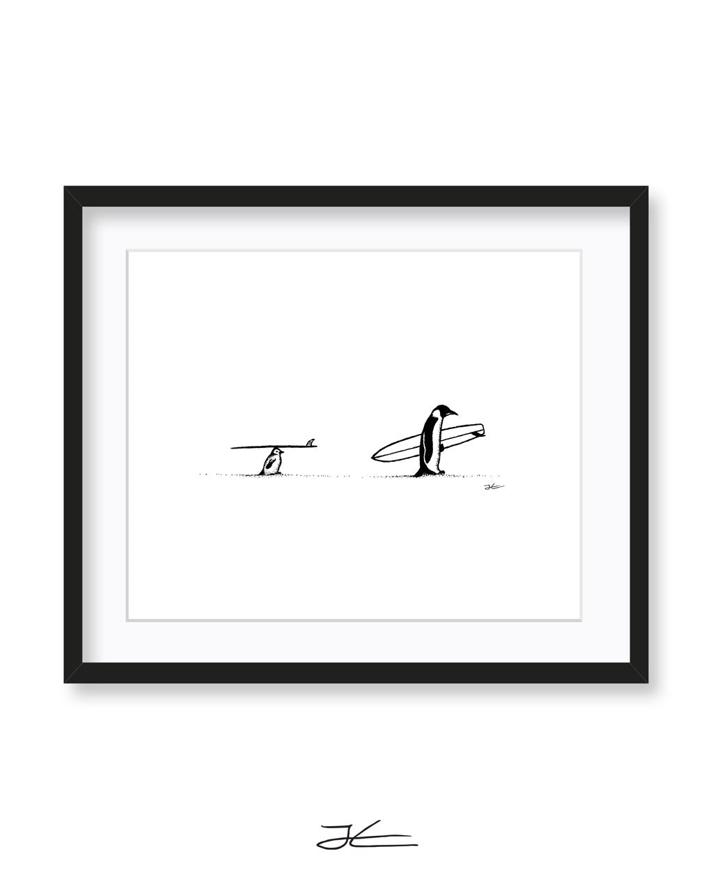 Surf Tripping Penguins - Print/ Framed Print