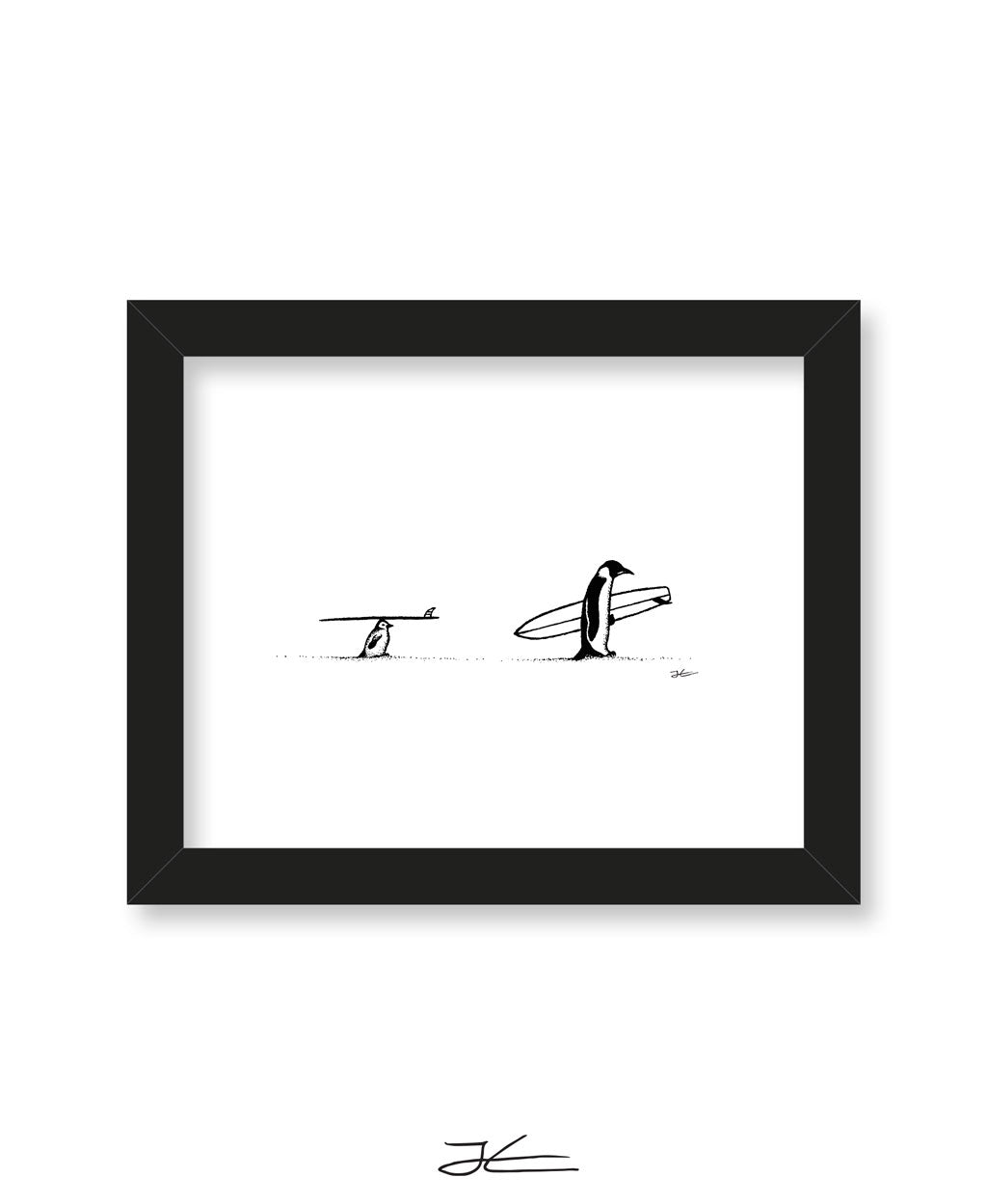 Surf Tripping Penguins - Print/ Framed Print