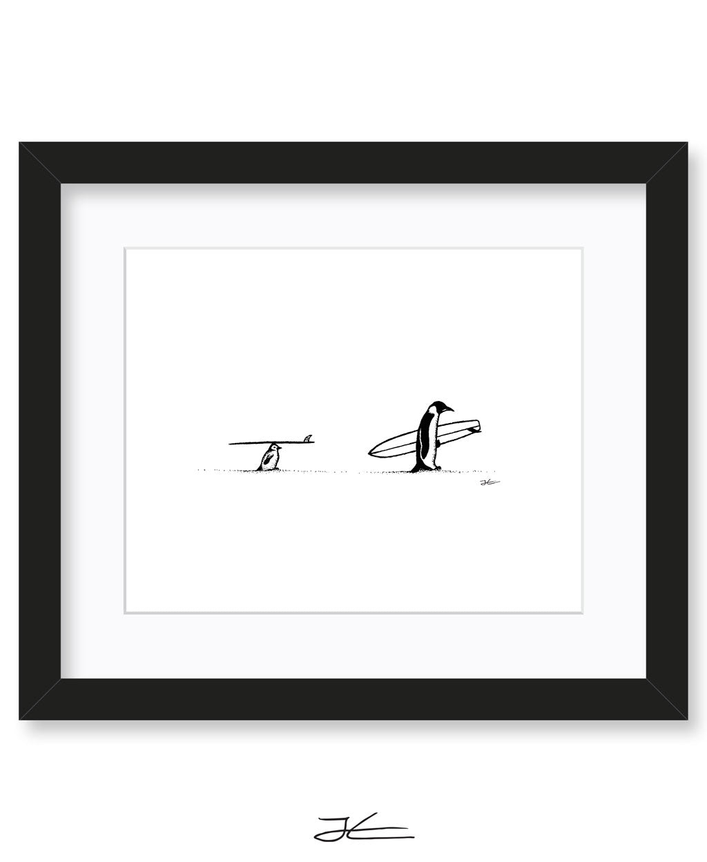 Surf Tripping Penguins - Print/ Framed Print