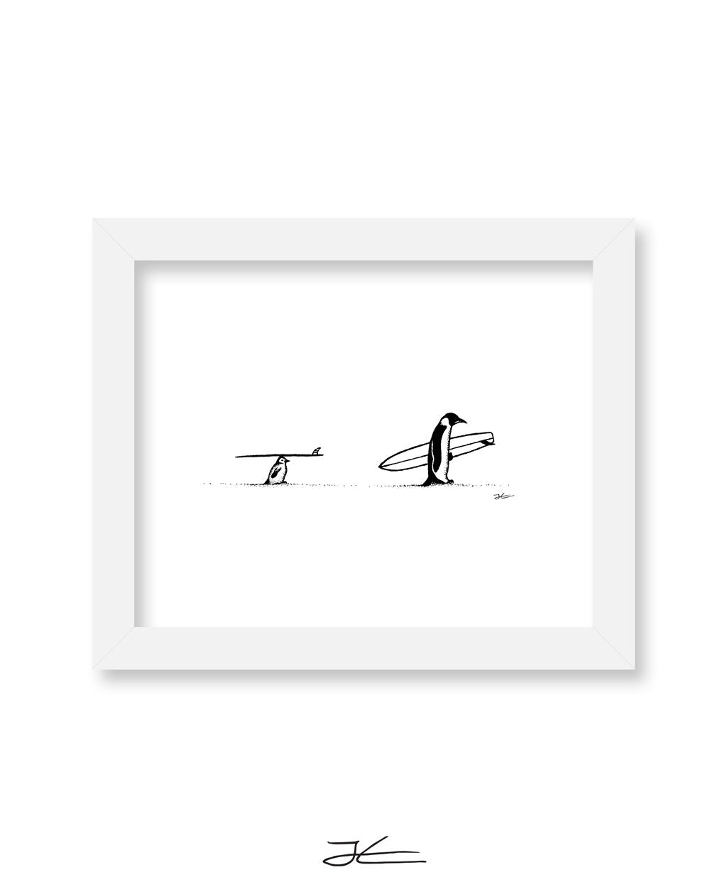 Surf Tripping Penguins - Print/ Framed Print