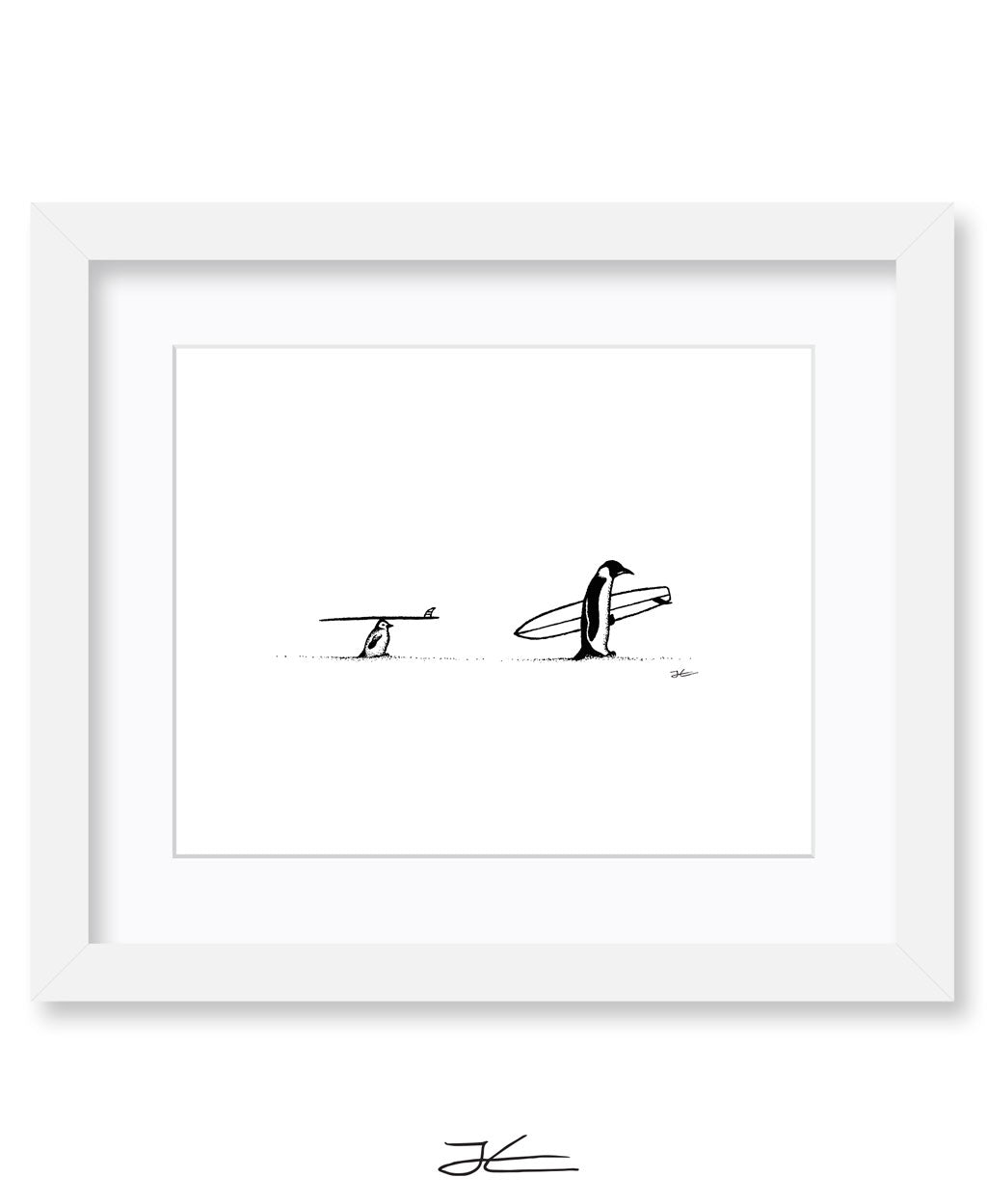 Surf Tripping Penguins - Print/ Framed Print