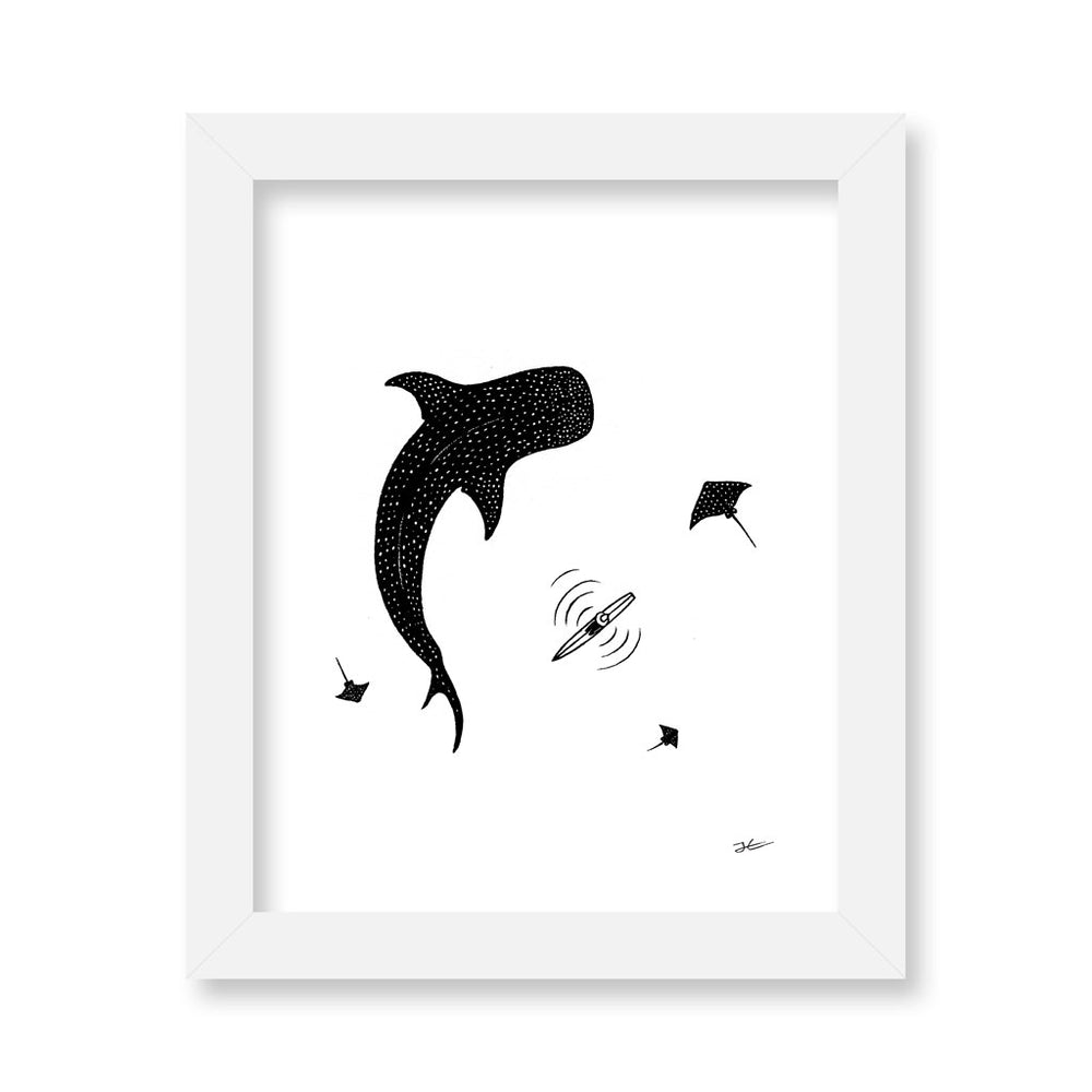 
                  
                    Inktober Whale Shark - Print/ Framed Print
                  
                