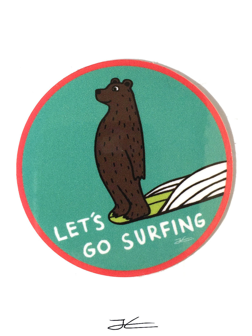 Let's Go Surfing Sticker (4 Stickers)