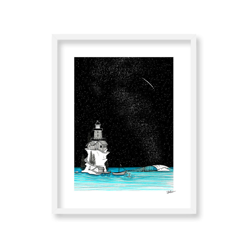 
                  
                    Lighthouse Rights By Night - Print/ Framed Print
                  
                