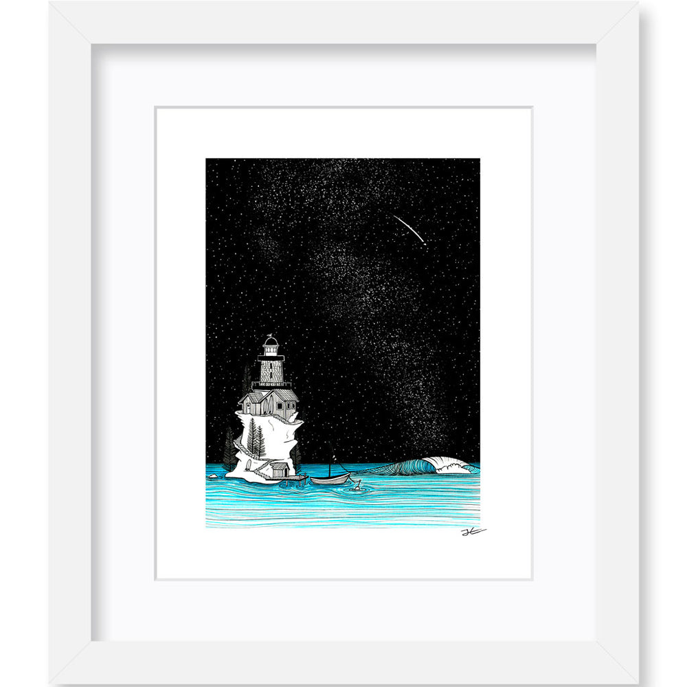 
                  
                    Lighthouse Rights By Night - Print/ Framed Print
                  
                