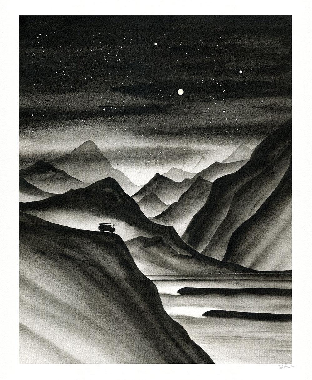Midnight. Original signed illustration