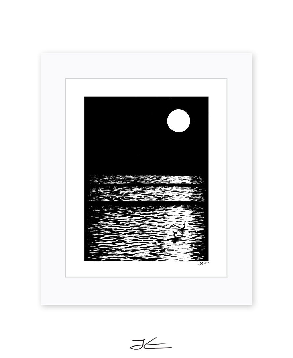Moonlight Lane 16x20 limited edition canvas print