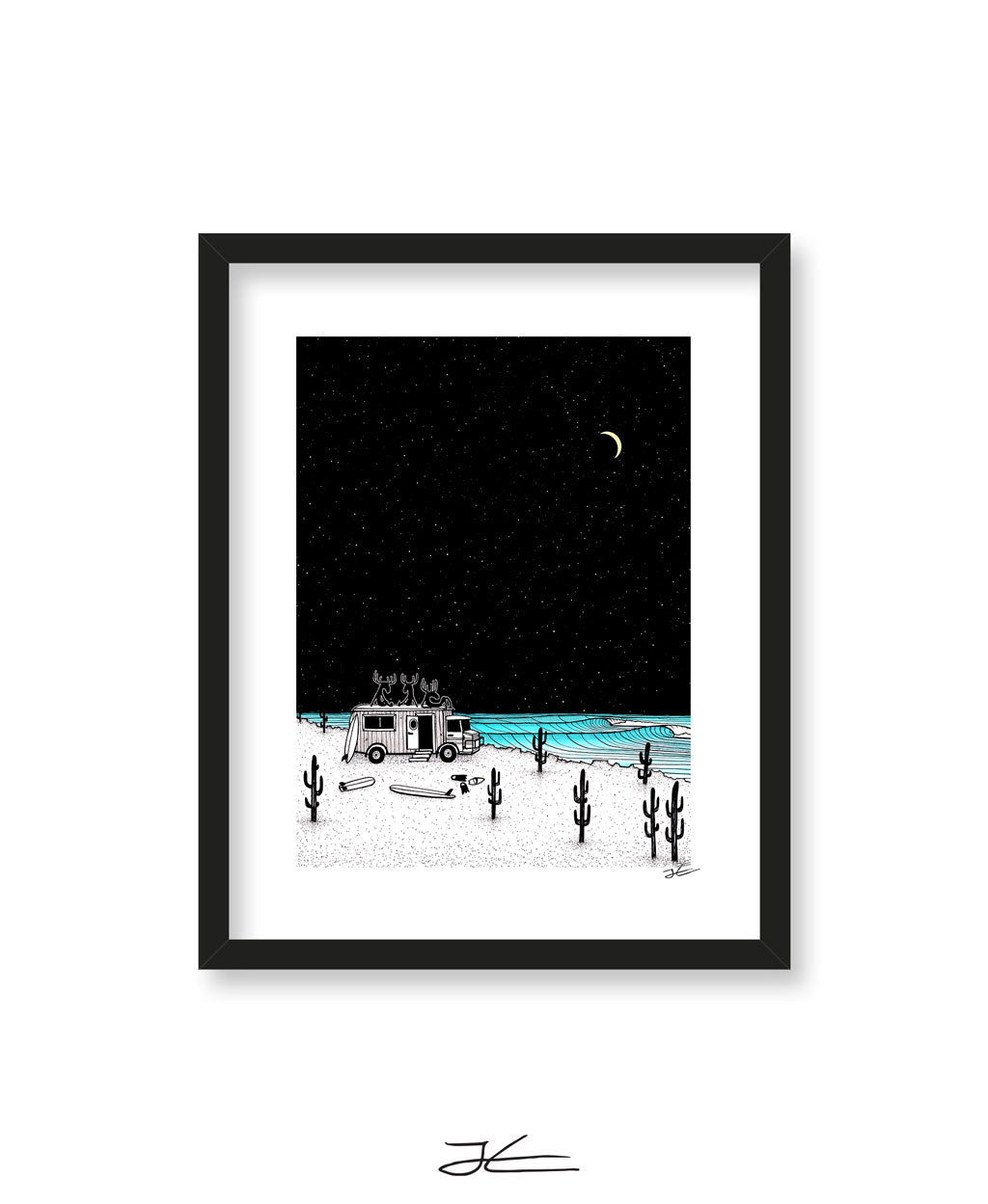 Moose Night Out - Print/ Framed Print