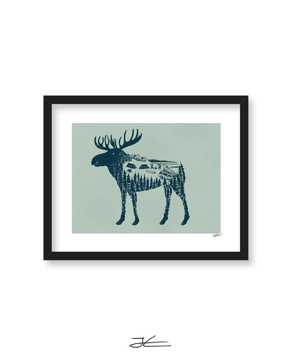 Moose World - Print/ Framed Print