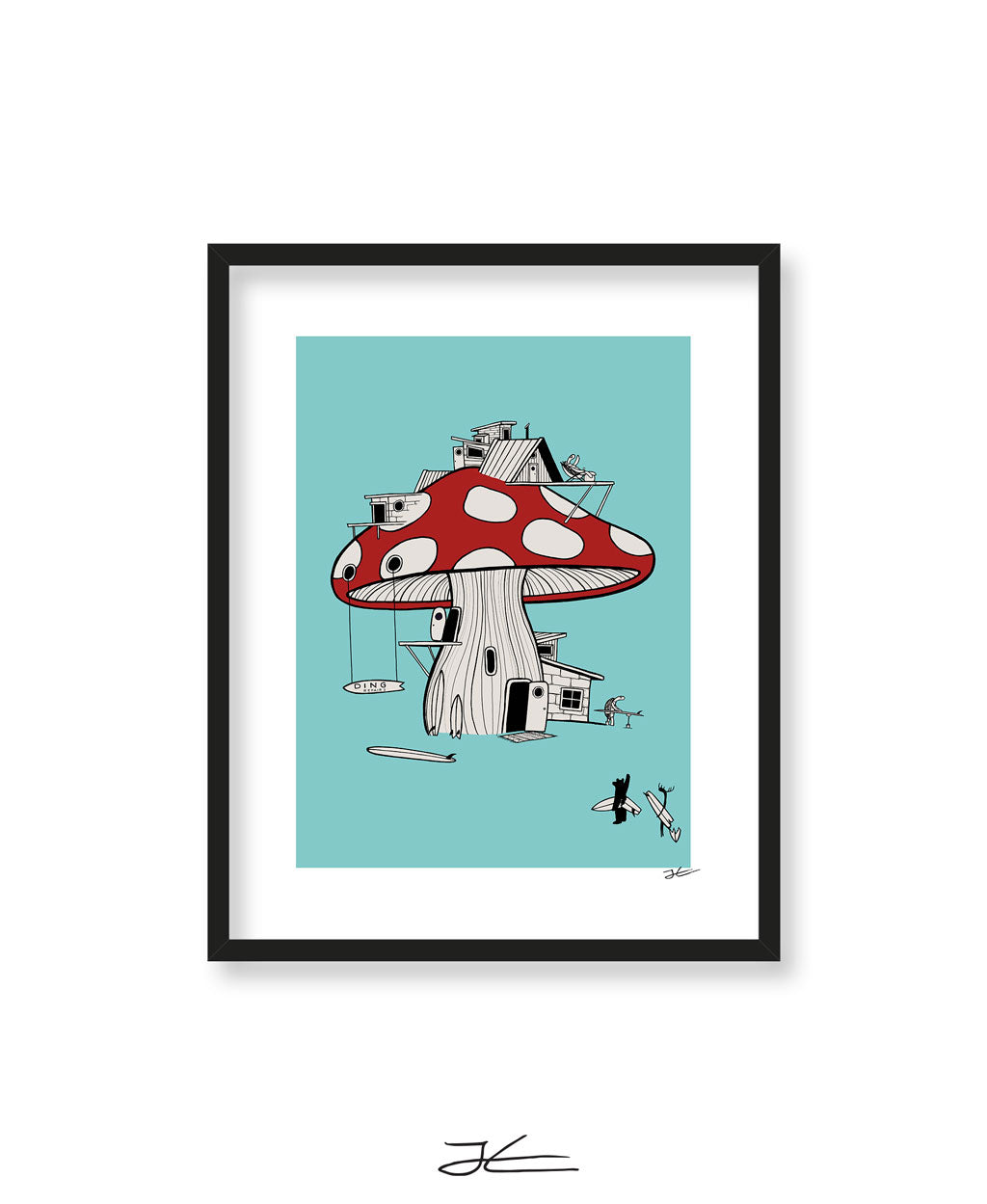 Mushroom Ding Repair - Print/ Framed Print