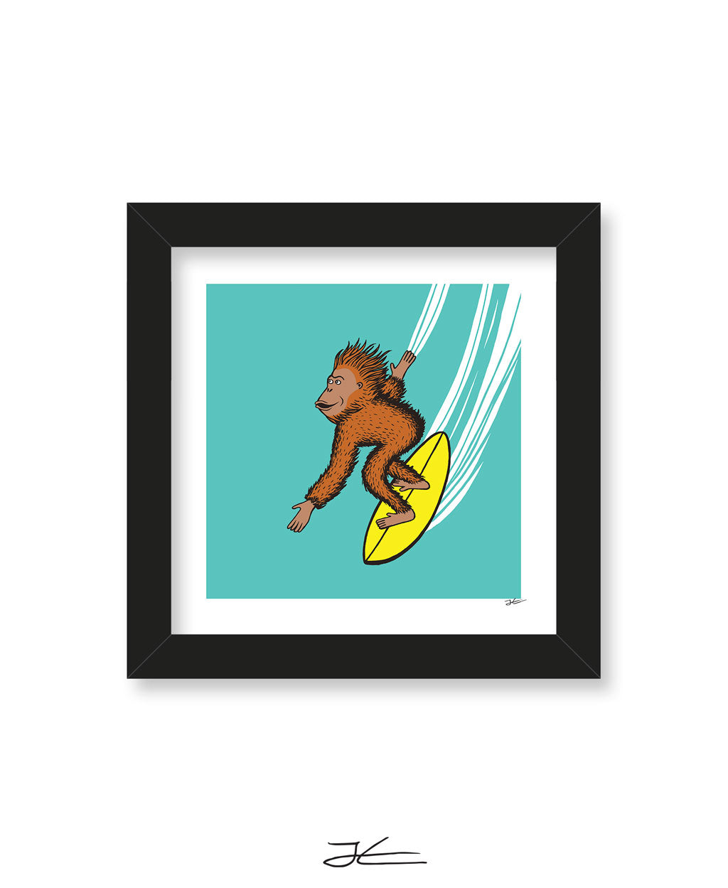 Surfing Orangutan - Print/ Framed Print