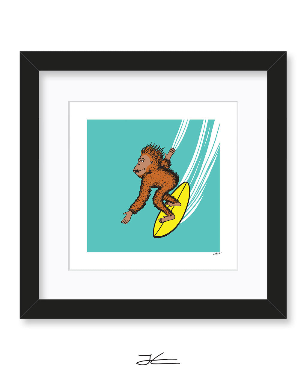 Surfing Orangutan - Print/ Framed Print