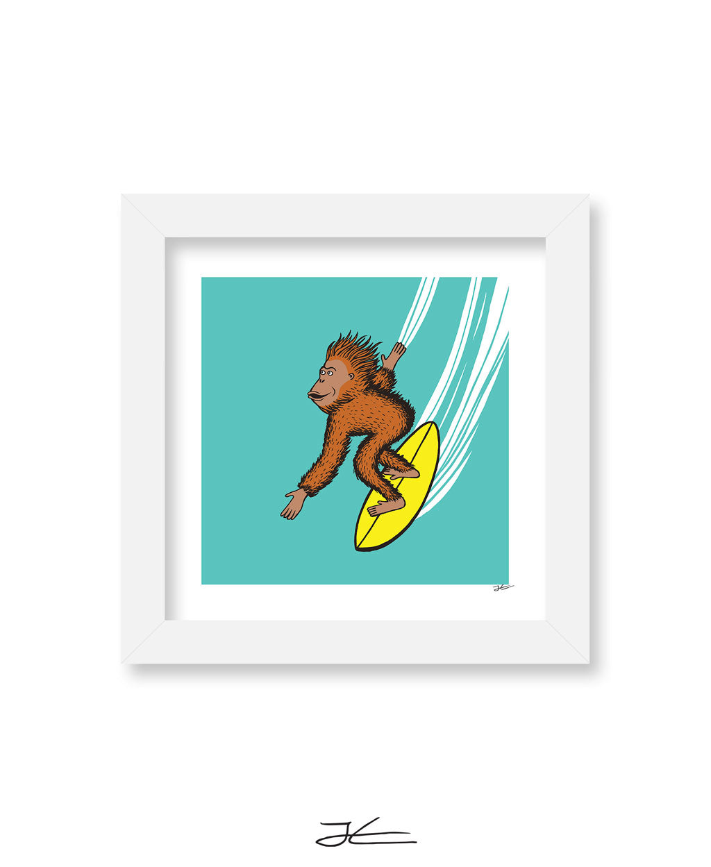 Surfing Orangutan - Print/ Framed Print